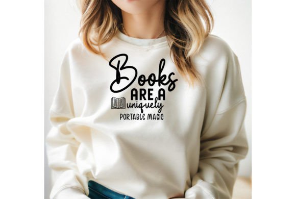 Books Are a Uniquely Portable Magic Graphics for T-Shirt Designs