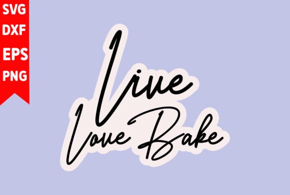 Live Love Bake: A Charming T-Shirt Design for Creative Projects