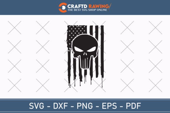 Usa Flag Skull: A Bold Graphic for T-Shirt Designs